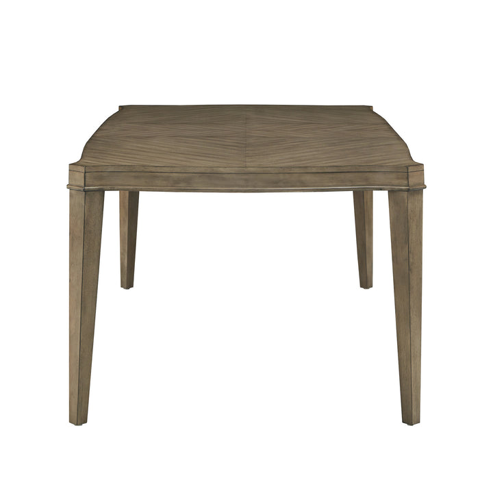 Antique Taupe Wood Extending Dining Table
