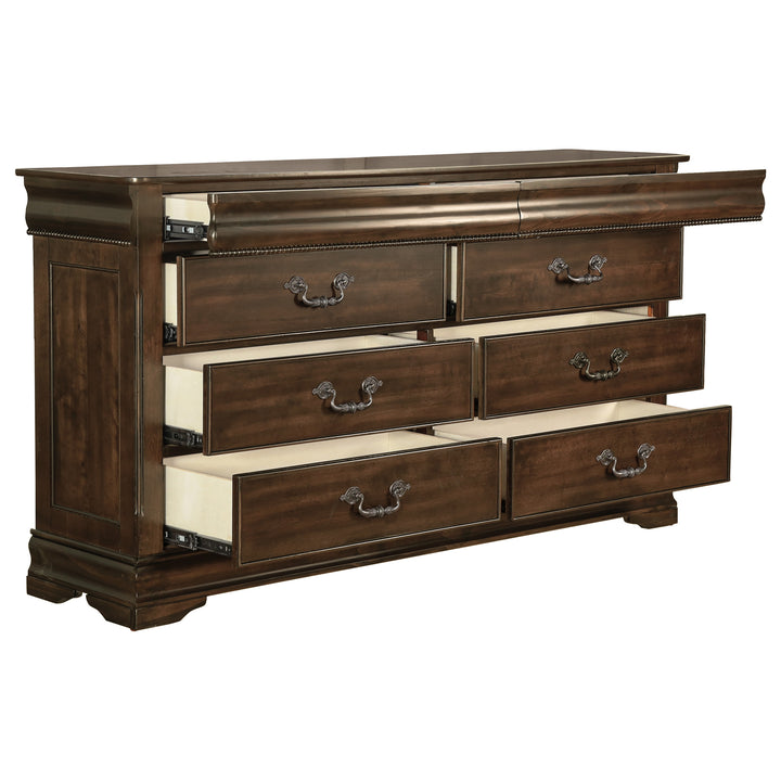 Mont Belvieu Cherry Finish Dresser with Hidden Drawer