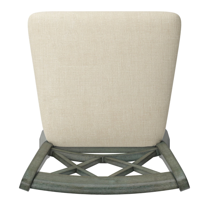 Double X-Back Counter Height Wood Swivel Chair - Antique Sage