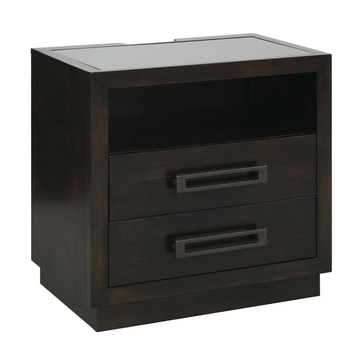 Nightstand, Glass, Led, P.Strip