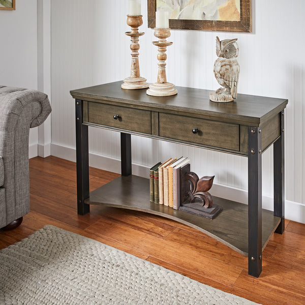 Wood Finish Sofa Table - Antique Grey