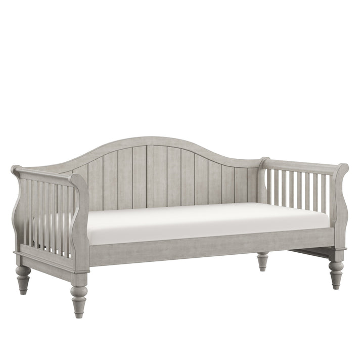 Traditional Wood Slat Daybed - Antique Gray, No Trundle