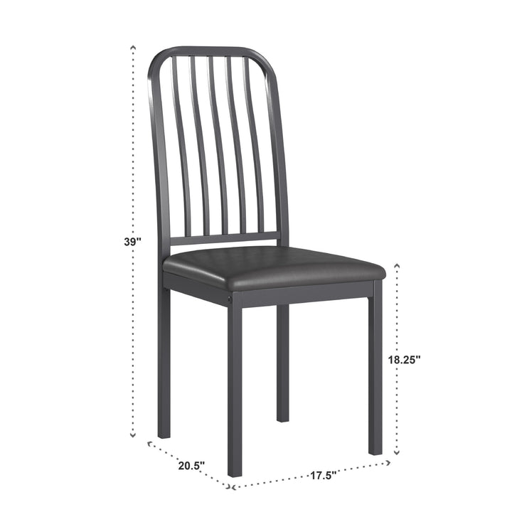 Set Of 2, Side Chair(3A) - Black - Black - Black