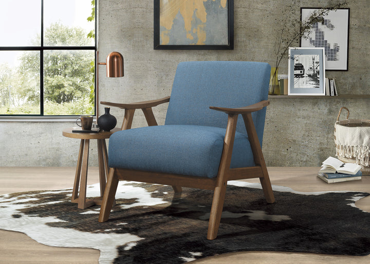 Accent Chair, Blue Fabric