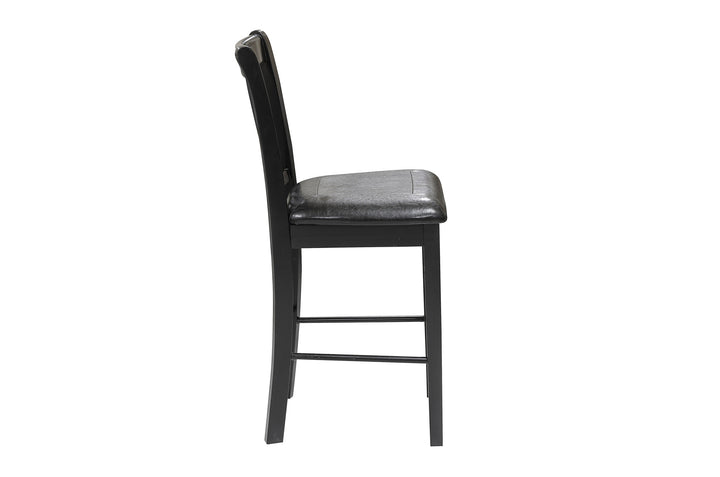 Norman Black Finish 5Pc Pack Counter Height Set