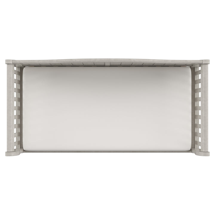Traditional Wood Slat Daybed - Antique Gray, No Trundle