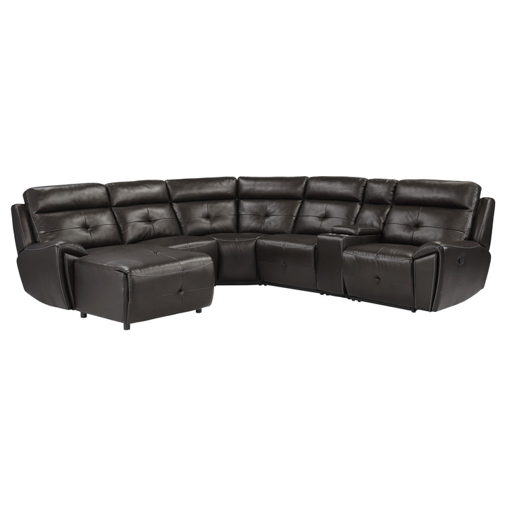 6-Piece Modular Reclining Sectional with Right Chaise