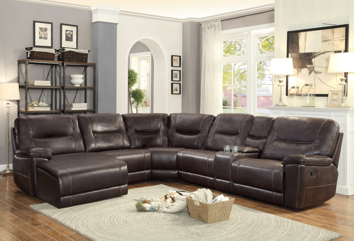 6-Piece Modular Reclining Sectional with Left Chaise