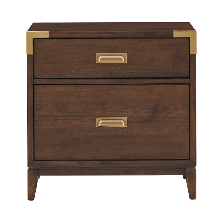 26" Wide 2 - Drawer Campaign Nightstand